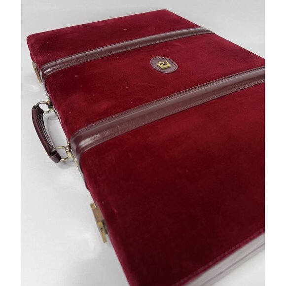 Vintage Pierre Cardin Backgammon Set Velour Attaché Case 1970s w/ Cups Manual - Picture 6 of 13